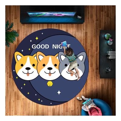 China Stain Resistant Printed Round Living Room Mat Carpet Rugs Home Art Decor Carpet Mats Big Size High Quality for sale