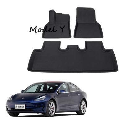 China Waterproof/dustproof/anti-slip/easy to clean factory directly supply 3D car mat new fashion design stripe car mat for Y model 2019+ for sale