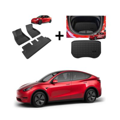 China Waterproof/Dustproof/Non-Slip/Easy to Clean DIMAN Floor Mat &Trunk Mat for Tesla Model 3 2022 2021 2020 2019 2018 2017 for sale