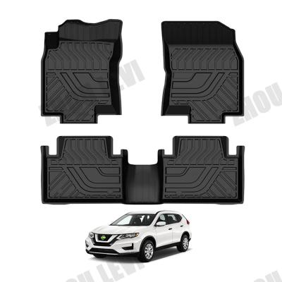 China Waterproof/Dustproof/Non-Slip/Easy Clean Floor Mats Compatible For 2014-2020 Nissan Rogue Unique Black All Weather Strip Protection for sale