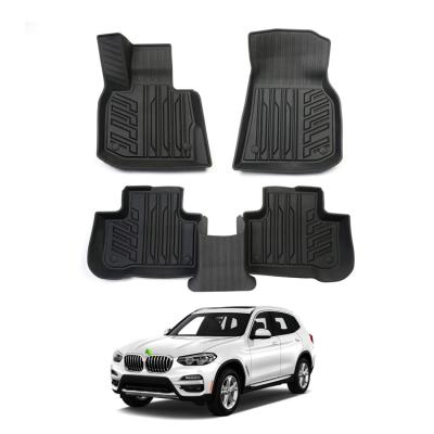 China Waterproof/Dustproof/Non-Slip/Easy to Clean Fit for BMW X3 Stripe 3D Trunk Mat All-Weather Custom Fit Floor Liner Black 2018-2022 Floor Mats for sale