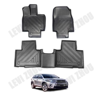 China Waterproof/Dustproof/Non-Slip/Easy Clean Car Floor Mats Custom Fit For 2020-2022 Toyota Highlander 5&7 Floors Strip Automotive Floor Mats for sale