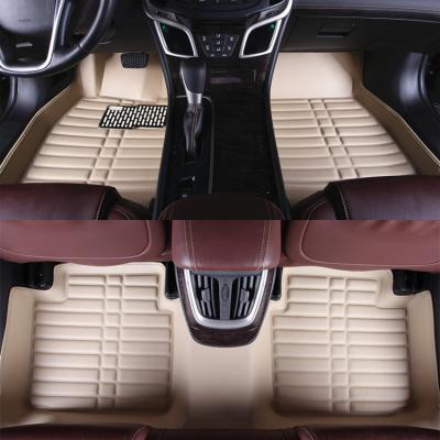 China Waterproof/Dustproof/Non-slip/Easy to Clean Wholesale Price Car Mats Leather Full Set Double Layer with Carpet 5d Car Floor Mats for sale