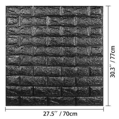 China Modern 3D Wall Panels PVC Foam Faux Brick Tarpaulin Tiles Peel and Stick Wall Panels (Lightweight Gray Brick Wall Panels) for sale