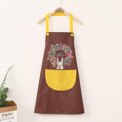 China AP002 Water And Oil Proof Kitchen Aprons For Women Men Household Aprons For Kitchen Wipeable Waterproof Oil Proof Woman Cooking Accessories for sale