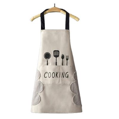 China AP003 Oil and Water Proof Kitchen Apron Waterproof Oil-proof Home Kitchen Apron Men and Women Adjustable Bib with Pocket Tool Cleaning Accessories for sale