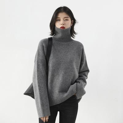 China casual basic sweater Jumper Long Sleeve Loose Anti-wrinkle women knitted turtle neck woolen sweaters tops SW005 for sale