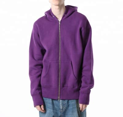 China HD212 New Style Anti-wrinkle 100% cotton blank oversized fleece zip up hoodie with custom logo for man for sale