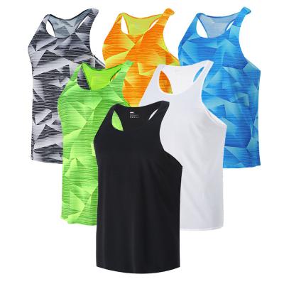 China TK197 QUICK DRY Muscle Fitness Vest Men Outdoor Running Quick-Drying Men's Breathable Sports Tank Tops for sale