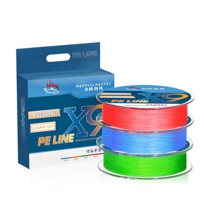 China High-knot strength customized length 9 strands braided 3000m strong multifilament braided japanese outdoor fishing line for sale