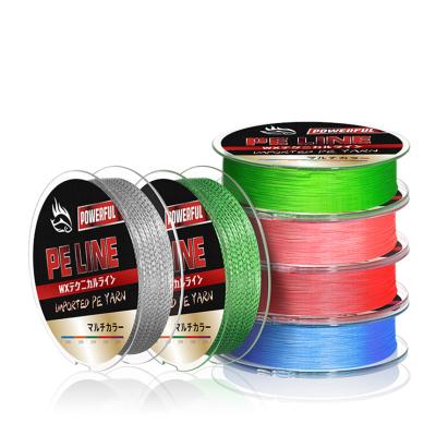 China Float Marker Hot Selling Pe 4 Strand 100m Fishing Tackle Strong Tension Superpower Braided Fishing Line for sale