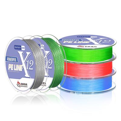 China High-knot strength OEM racing 12 strand high quality pe braid fishing line for multi color for sale