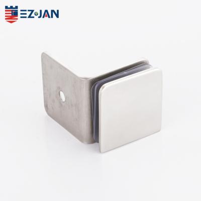 China Modern Factory Salt Stainless Steel Door Clip Hot Side 90 Degree Glass Connector Used In Shower Room for sale