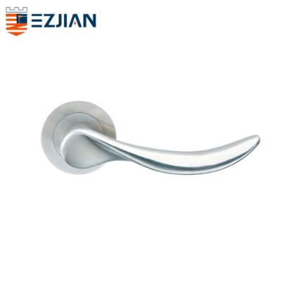 China With Back Spring 304 Brushed Stainless Steel Door Lock Handle Lecer Handle For Wooden Door for sale