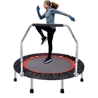 China With protective net fitness mini four-folding trampoline for sale