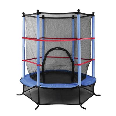 China With Various Color Protective Net 55inch Portable Mini Kids Trampoline With Hexagonal Outdoor Net for sale