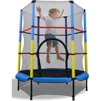 China With Indoor Hot Selling Amazon Trampoline And Big Protective Net 4.5ft 55inch Round Amazon With Inner Net for sale