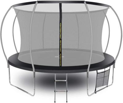 China Indoor Cardboard Rod Fiber Trampoline New And Popular Outdoor Eco-friendly Fiber Design With Inner Net For Park for sale