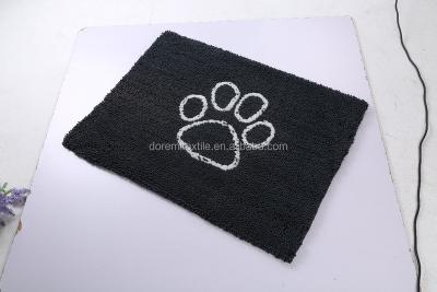 China Anti Slip Microfiber TPR Chenille Pet Door Mat Backing Floor Anti Slip Noodle Covers for sale