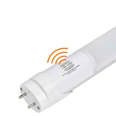 China New Design T8 PIR Sensor LED Tube 1200mm 18W 9W 15W 22W Desktop With Motion Sensor T8 LED Tube Light for sale