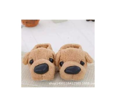 China Fashion Trend Wholesale China Supplier Water Make Resistant Cute Soft Plush Cartoon Dog Slippers Comfortable for sale