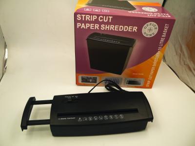 China Office Electric Paper Shredder With 10L Bin 7 Sheets Strip Cut Home Shredder for sale