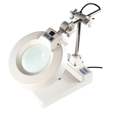 China Led Light Desktop Magnifier Led 10x 20x LED Light Magnifier Desktop Magnifier for sale