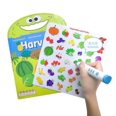 China 2021 New Educational Toy Enlightenment English Knowledge Learning Stickers Kids Stickers Book Educational Sticker for sale