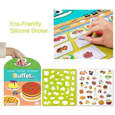 China Toy Children Educational Learning English Educational Sticker Book Sticker Scene DIY Knowledge Cute Audio Stickers for sale