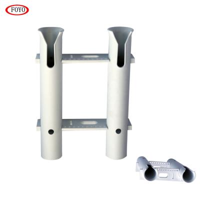 China Used Boat Accessories FOYO PP Rod Holder Holder 2 Tube Marine Fishing Plastic UV Stabilized Plastic For Boat Accessories for sale