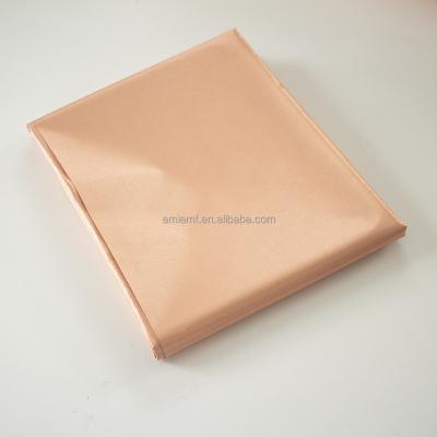 China Anti-Static BLOCK EMF Copper Color Nickel Copper RFID Blocking Fabric To Make Best Shielding Sleeve for sale