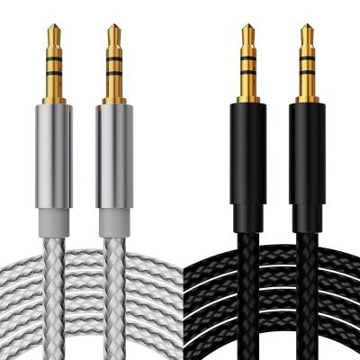 中国 Male AUX. 3.5mm Jack Nylon Car Audio Cable Extension Cable AUX. from braid to male 販売のため