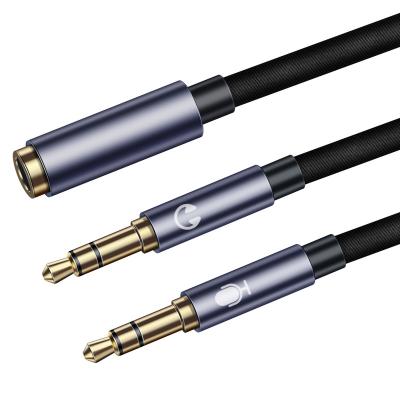 China COMPUTER Dual 3.5mm Male MIC Headphone To Female 3.5mm Y Splitter Audio Cable for sale