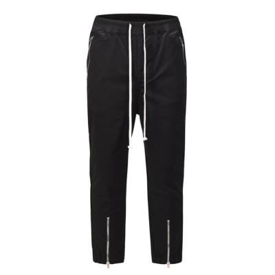 China Hip Hop Streetwear Breathable Breathable Nylon Leg Zipper Loose Straight Decoration Flared Mens Jogger Pants for sale