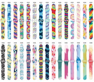 China Stable Pattern Printed Replacement Bands Floral Bands For Apple Watch Stable Pattern Printed 40/44mm Rubber Straps 38/42mm Wristbands For I Watch Series 7/6/5/4 for sale