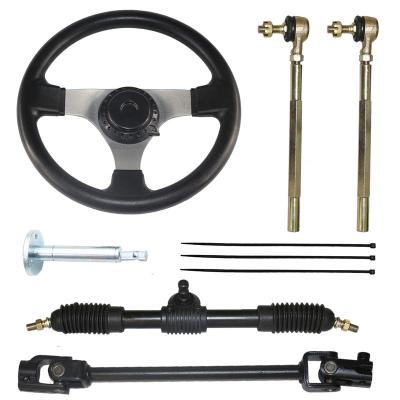 China PP 300mm go kart steering wheel parts with Tie Rod Rack Shaft Tie Rod for go kart go cart ATV UTV 110cc 125cc 140cc 150cc for sale