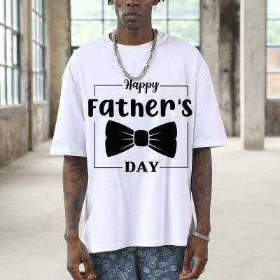 China Wholesale Anti-Wrinkle Mens T-shirts Harajuku Father's Day Super Dad Printed Tops Short Sleeve T-shirt For Man Clothing for sale