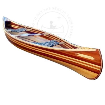 China Fishing Wooden Hand Crafted Fishing Cedar Canoe / Boat / Kayak For Recreational Boating for sale