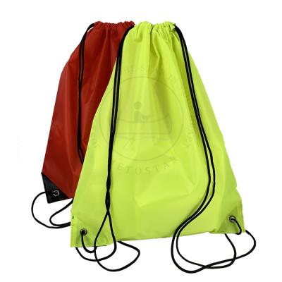 China Professional Eco-friendly Suction String Polyester Package With Custom Logo Designer Drawstring Bags String Backpack for sale