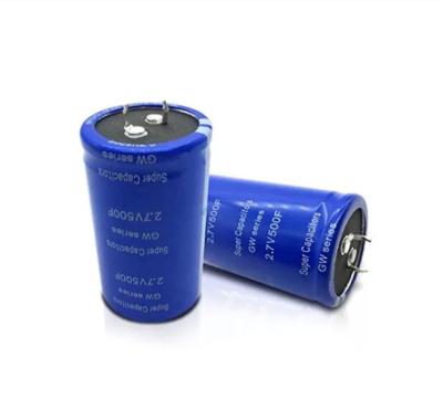 China Active 2.7V 500F high quality supercapacitor screw type Super Capacitor 2.7V 500F for sale