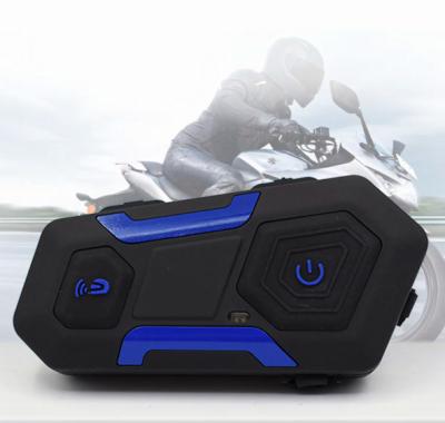 China New 2021 newest design 1200m walkie talkie helmet interphone bluetooth motorcycle intercom China-chic helmet for 10 rider, music share for sale