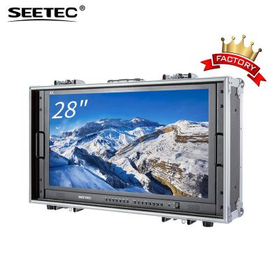 China SEETEC Desktop Broadcast 4k Monitor 28 Inch With IPS Panel Quad Sliding Display 3840*2160 Pixels for sale