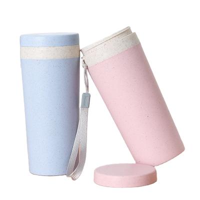 China Sustainable Reusable Biodegradable Travel Coffee Mug Eco - Friendly Wheat Straw Drinking Cup for sale