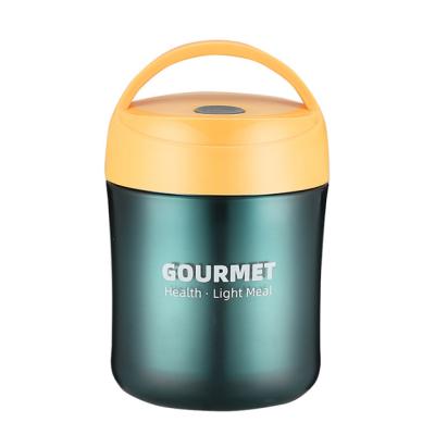 China PORTABLE Double Wall Insulated Soup Thermos Container Leak Proof Stainless Steel Food Hot Pot for sale