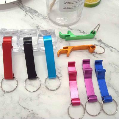 China Viable Main LOGO Customization Creative Aluminum Mini Beer Bottle Chain Opener for sale