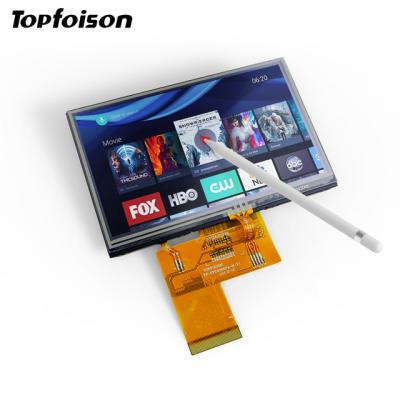 China Topfoison 4.3 inch 480*272 tft lcd display module ST7282 with RTP panel RGB24BIT interface for 4.3 inch control system for sale