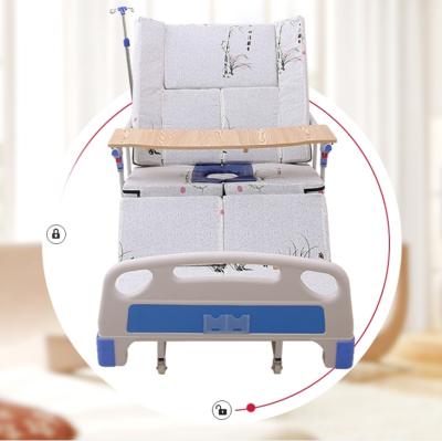 China Hospital Clinic Home ABS Headboard with Moving Wheels Bed Hospital Electric Nursing Bed for Patient Electric Bed Hospital for sale