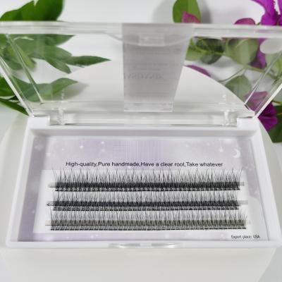 China Long Fish Tail 6D Mink Hair Magnetic Grafting Natural Warm Fluorescent Female False Eyelashes for sale