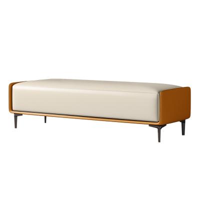 China Modern Ottoman DZ01 PU Leather Beam Bench Leather End End Of Bed Upholstered Bed Footstool Stool Bench for sale