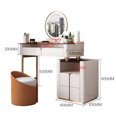 China SZT13 Italy Luxury Design Storage Make Up Table Set Stool Furniture Wood Dressing Table Room Minimalist Makeup Vanity For Sale for sale